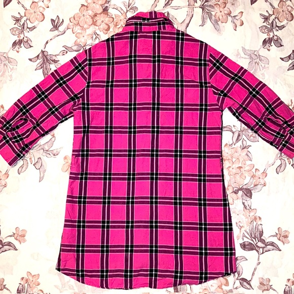 Girl’s Pink Plaid Button Down Shirt - Picture 4 of 5